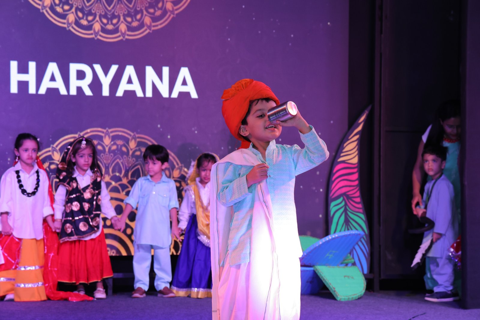 Students taking part in creative arts